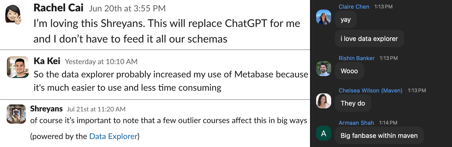 Praise for the data explorer